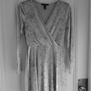 Silver Velvet Dress